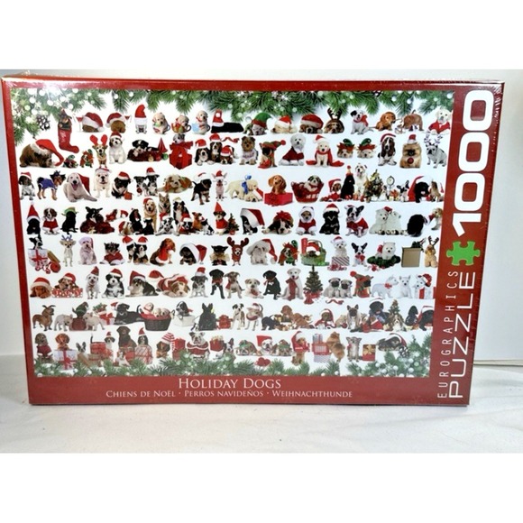Eurographics Other - Eurographics HOLIDAY DOGS  Puzzle 1000 Pieces  Sealed